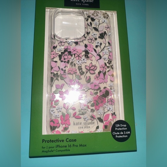kate spade Floral iPhone 16 Pro Max Case - Pink floral IPhone 16 Pro Max - Picture 2 of 3